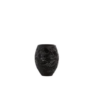 Vaza din cristal negru Feuilles Lalique