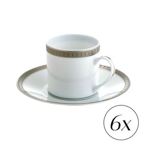 Set 6 Cesti Cu Farfurioare Pentru Espresso Malmaison Christofle