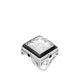 Inel Arethuse Silver Lalique - Clear, Black - 53-1