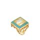 Inel Arethuse Lalique - Clear Turquoise Vermeil - 51-1