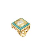 Inel-Arethuse-Lalique---Clear-Turquoise-Vermeil---55-1