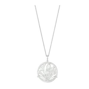 Pandantiv Din Argint Si Cristal Fleur Niege Lalique