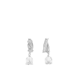 Cercei Din Argint Si Cristal Cu Clipsuri Muguet Lalique