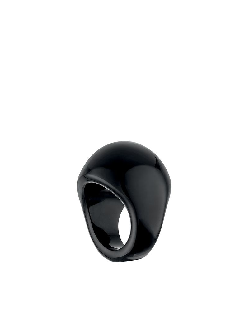 Inel Cristal Cabochon Black T55 Lalique-1