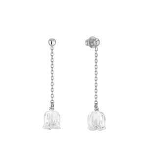 Cercei Lungi Muguet Silver Lalique