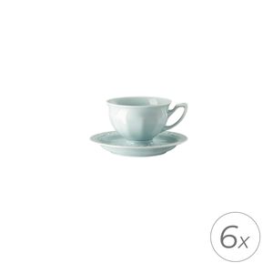 Set 6 Cesti Cu Farfurioare Espresso Maria Pale Mint Rosenthal