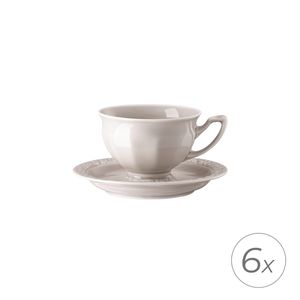 Set 6 Cesti Cu Farfurioare Cafea Maria Pale Orchid Rosenthal