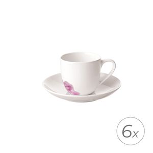 Set 6 Cesti Cu Farfurioare Espresso Rose Garden Villeroy & Boch