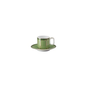 Set 6 cesti cu farfurioare espresso Signum Fern Swarovski Rosenthal