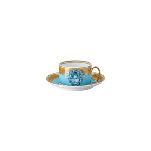 Ceasca cu farfurioara ceai Medusa Amplified Blue Coin Rosenthal Versace