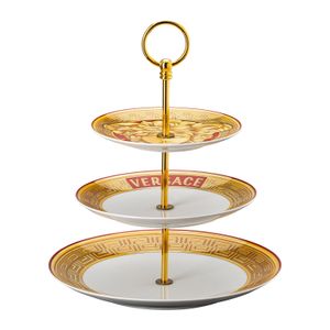 Etajera Cu 3 Farfurii Dn Portelan Golden Coin Christmas Rosenthal Versace