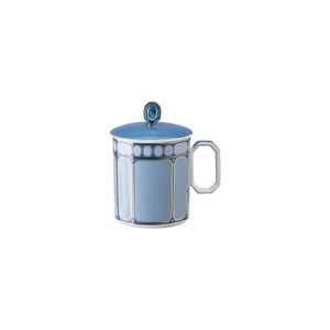 Cana Cu Capac Din Portelan 390ml Signum Azure Swarovski Rosenthal