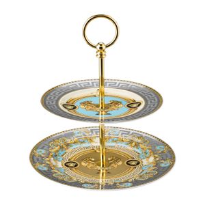 Etajera Cu 2 Farfurii Prestige Gala Bleu Rosenthal Versace