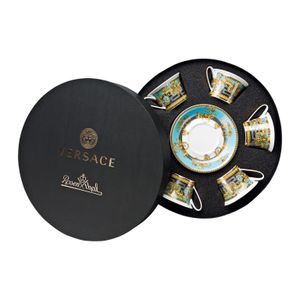 Set 6 Cesti Ceai Cu Farfurioare Prestige Gala Bleu Rosenthal Versace