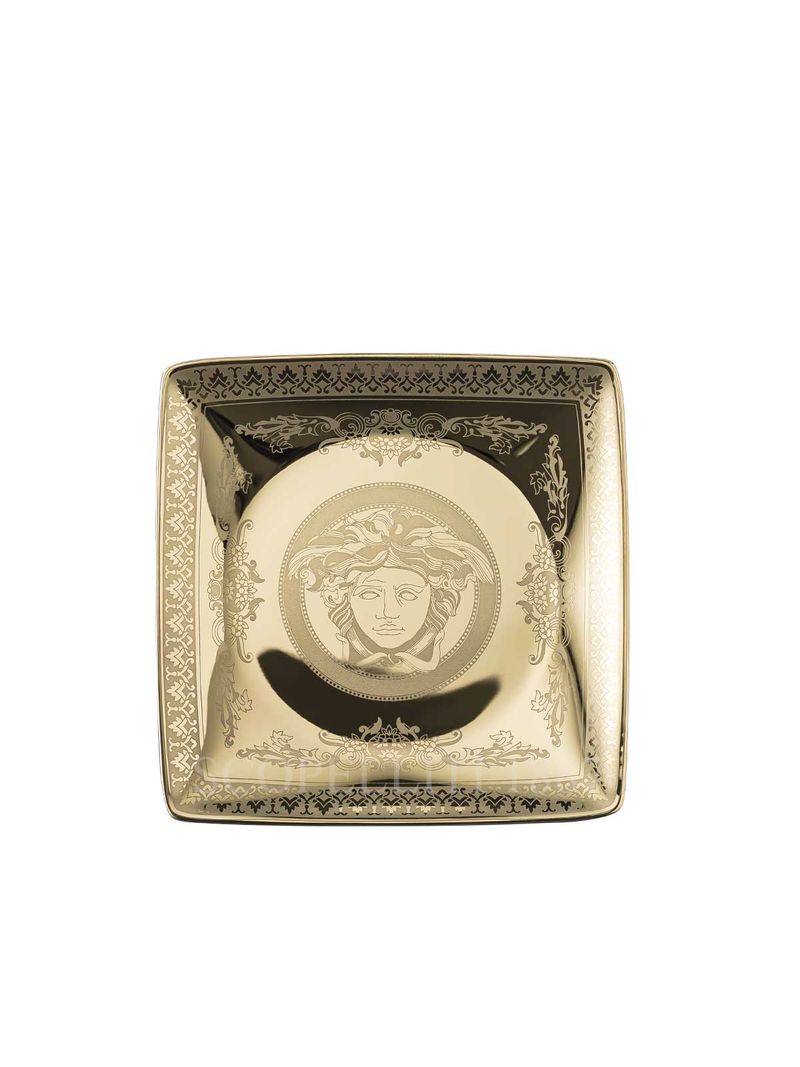 Mini-Platou-Din-Portelan-12cm-Golden-Medusa-Rosenthal-Versace-1