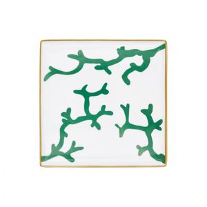 Platou 18x18cm Cristobal Émeraude Raynaud Limoges