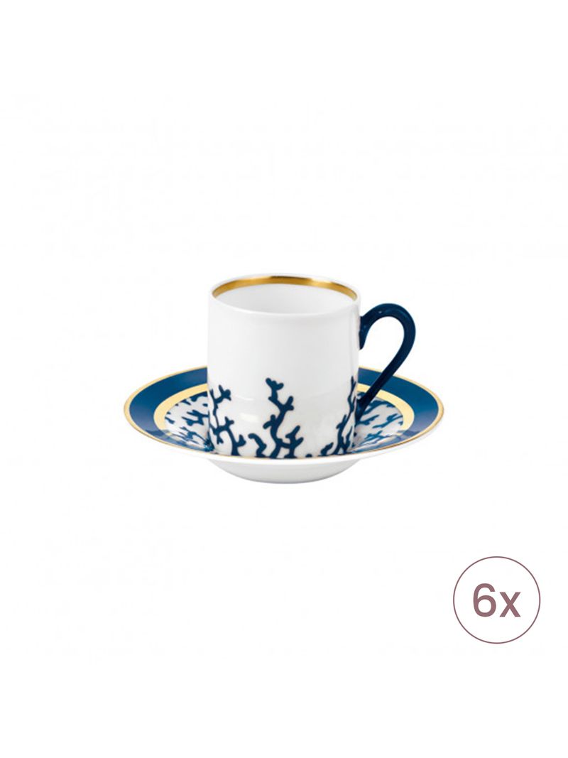 Set-6-Cesti-Cu-Farfurioare-Cafea-Cristobal-Marine-Raynaud-Limoges-1