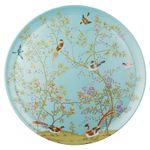 Platou-46cm-Paradis-Fond-Turquoise-Raynaud-Limoges-1