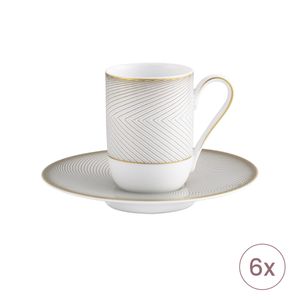 Set 6 Cesti Cu Fafurioare Espresso Oskar Raynaud Limoges