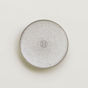 Set 2 Farfurii Bread And Butter Mosaique Platin Hermes Paris