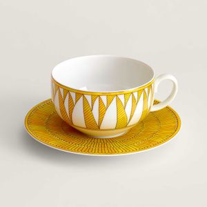 Set 2 Cesti Cu Farfurioare Breakfast Soleil d'Hermes Paris