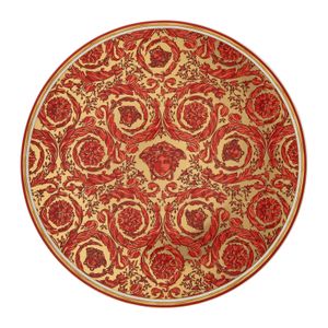 Platou 33cm Limited Edition   Medusa Garland Red Rosenthal Versace