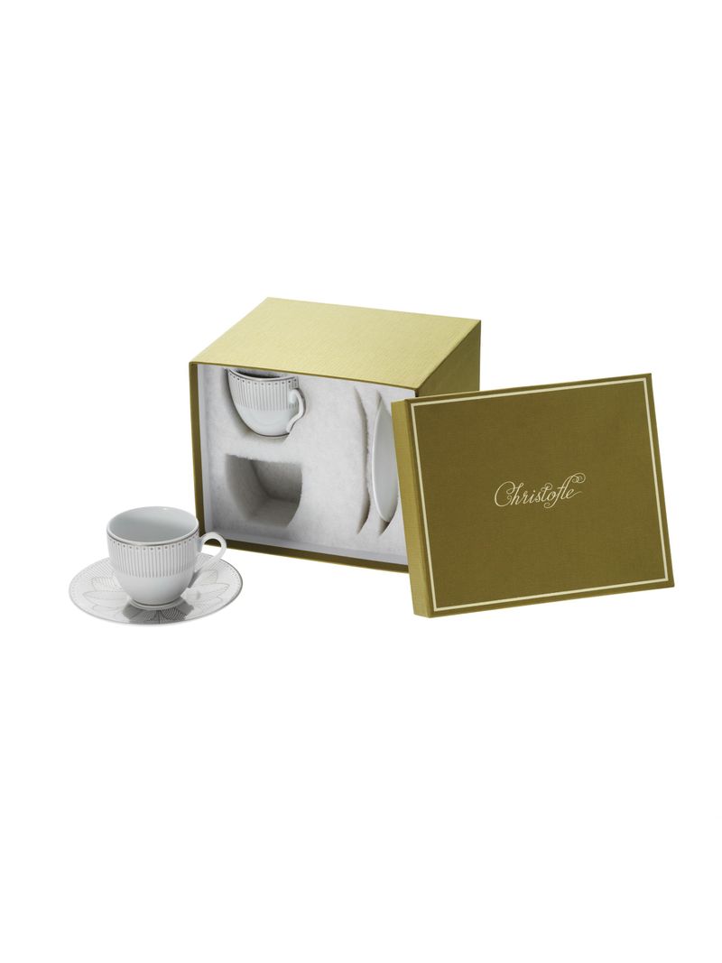 Set-2-Cesti-Cu-Farfurioare-Cafea-Malmaison-Imperial-Platin-Christofle-1