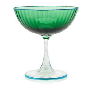 Set 2 Cupe Sampanie Stripped Emerald Aquazzura Casa