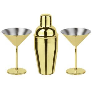 Set 3 Piese Pentru Martini Gold Sambonet