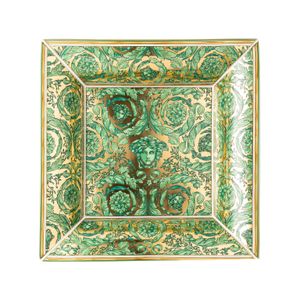 Platou 28cm Medusa Garland Green Rosenthal Versace