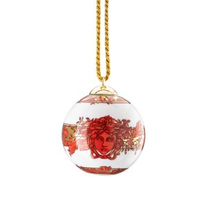 Glob 9cm Medusa Garland Red Rosenthal Versace