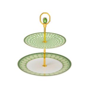 Etajera Cu 2 Farfurii Signum Fern Swarovski Rosenthal