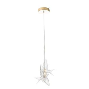 Lampă de Tavan 2 Swallows Clear Crystal Gilded Finish Lalique