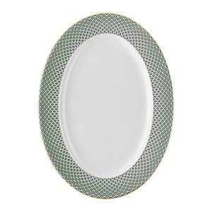 Platou oval 34 cm Francis Carreau Vert Rosenthal